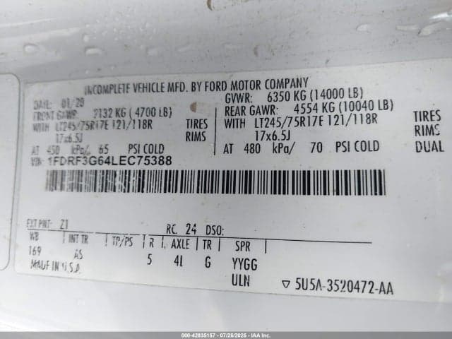 2020 FORD F-350 CHASSIS XL 9