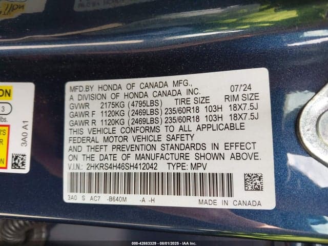 2025 HONDA CR-V EX AWD 9