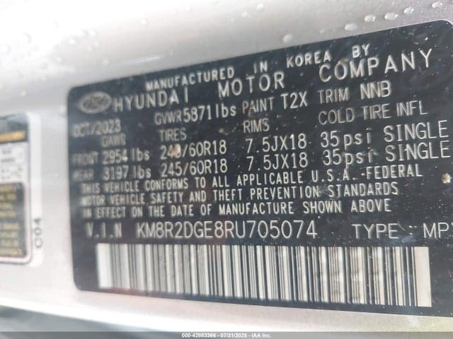2024 HYUNDAI PALISADE SEL 9