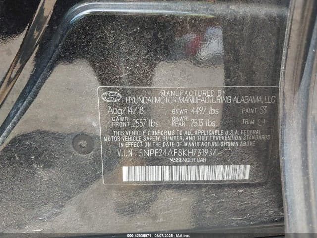 2019 HYUNDAI SONATA SE 9