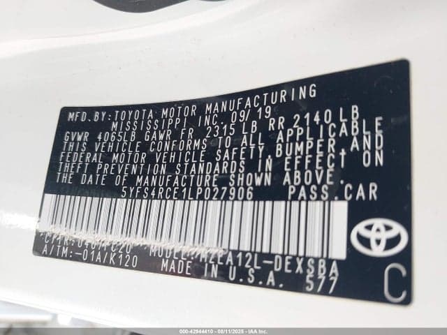2020 TOYOTA COROLLA SE 9