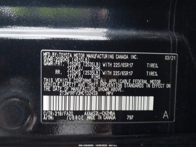 2021 TOYOTA RAV4 XLE 9