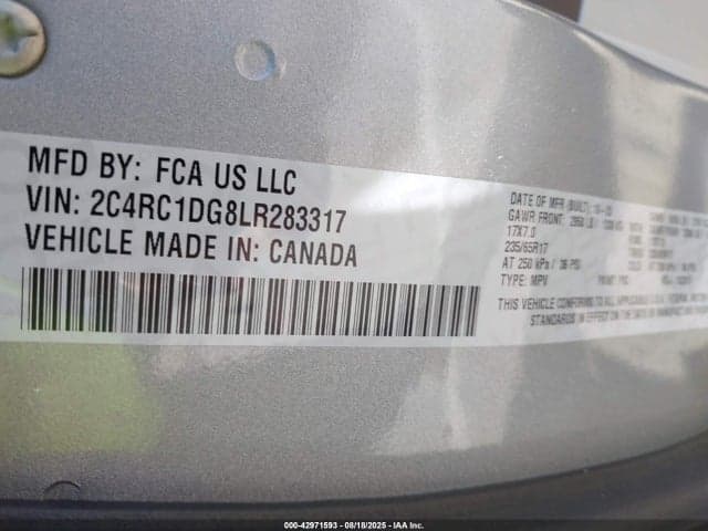2020 CHRYSLER VOYAGER LXI 9