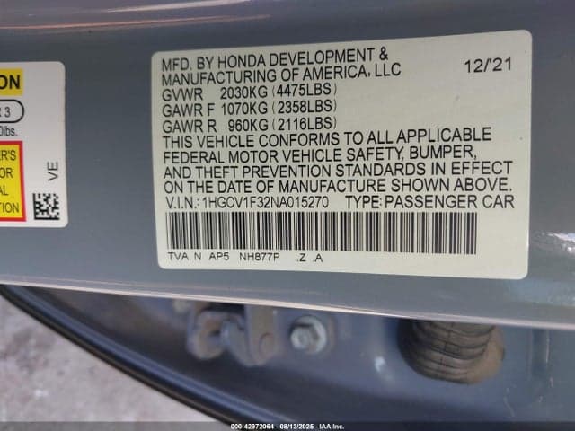 2022 HONDA ACCORD SPORT 9