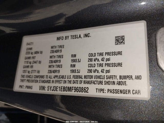 2021 TESLA MODEL 3 LONG RANGE DUAL MOTOR ALL-WHEEL DRIVE 8