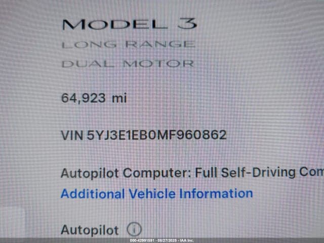 2021 TESLA MODEL 3 LONG RANGE DUAL MOTOR ALL-WHEEL DRIVE 10