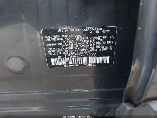 2019 SUBARU FORESTER PREMIUM 9