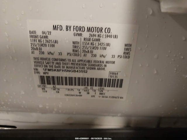 2022 FORD EXPLORER LIMITED 9