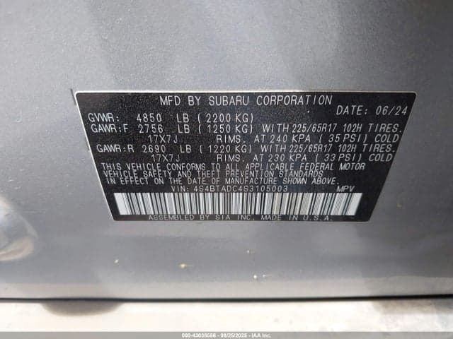 2025 SUBARU OUTBACK PREMIUM 9