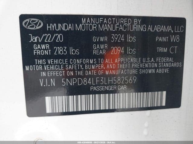 2020 HYUNDAI ELANTRA SEL 9