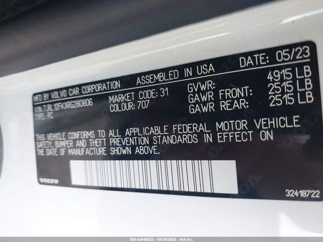 2024 VOLVO S60 B5 CORE DARK THEME 9