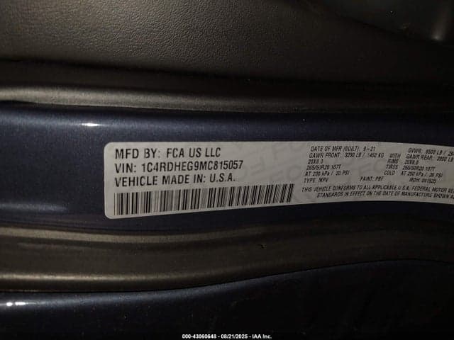 2021 DODGE DURANGO CITADEL RWD 9