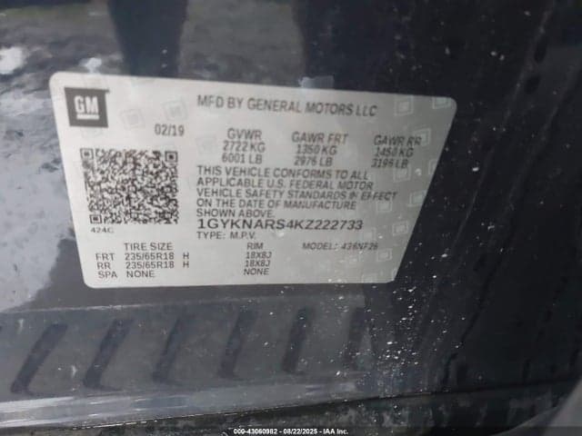 2019 CADILLAC XT5 STANDARD 9