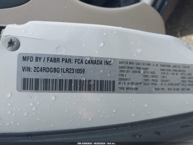 2020 DODGE GRAND CARAVAN SXT 9