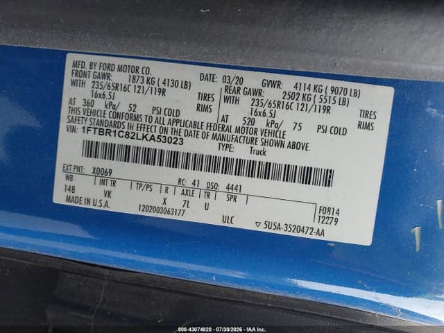 2020 FORD TRANSIT-250 9