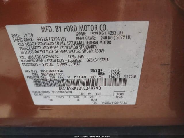 2020 FORD ECOSPORT TITANIUM 9