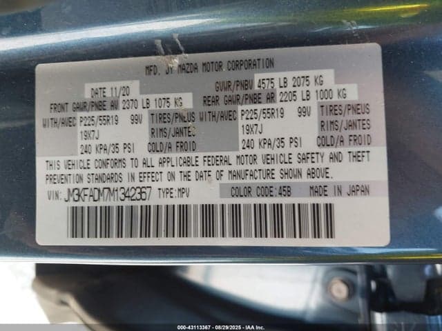 2021 MAZDA CX-5 GRAND TOURING 9