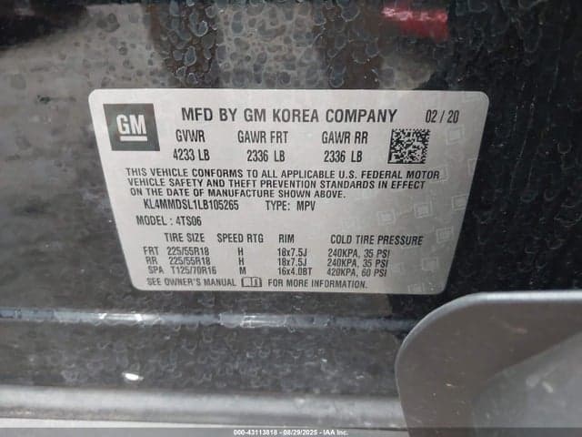 2020 BUICK ENCORE GX FWD SELECT 9
