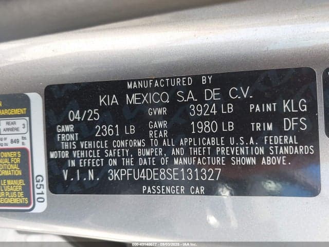 2025 KIA K4 EX 9