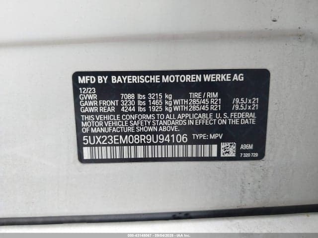 2024 BMW X7 XDRIVE40I 9