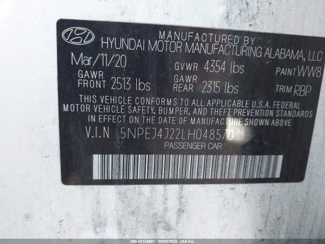 2020 HYUNDAI SONATA SEL PLUS 9