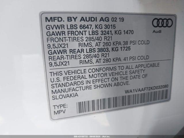 2019 AUDI Q7 55 PREMIUM 9