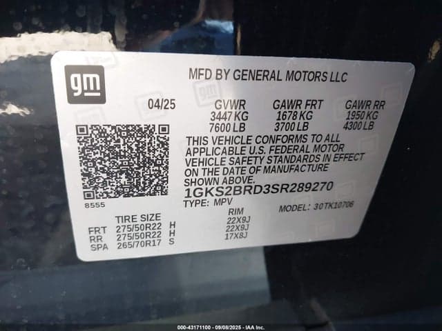 2025 GMC YUKON 4WD ELEVATION 9