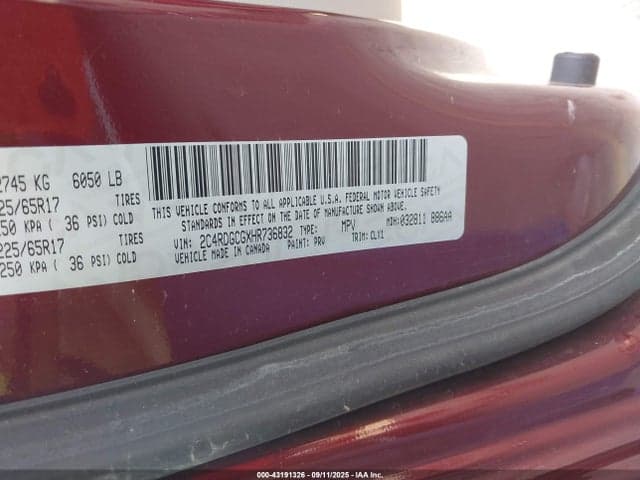 2017 DODGE GRAND CARAVAN SXT 9