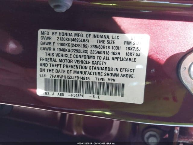 2018 HONDA CR-V EX 9