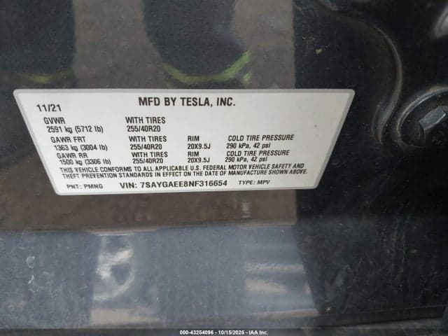 2022 TESLA MODEL Y LONG RANGE DUAL MOTOR ALL-WHEEL DRIVE 9