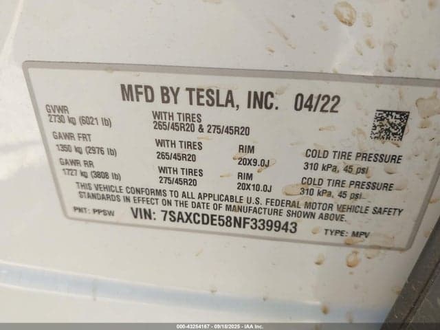 2022 TESLA MODEL X 9