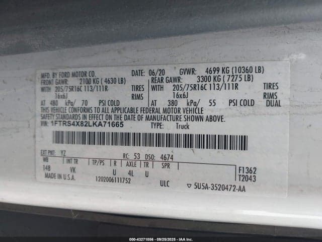 2020 FORD TRANSIT-350 CARGO VAN 8