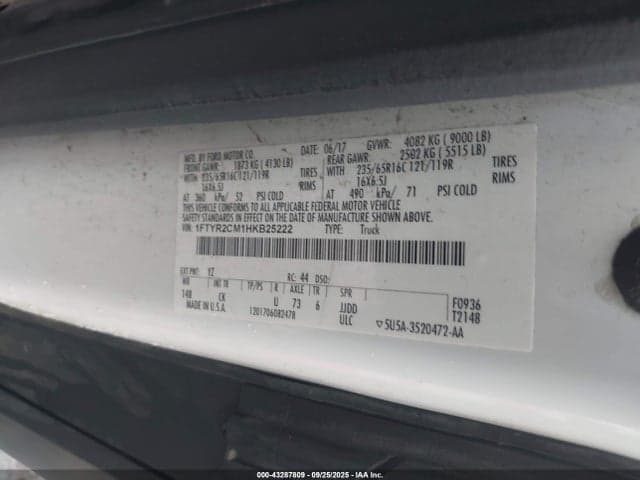 2017 FORD TRANSIT-250 9