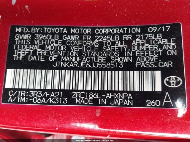 2018 TOYOTA COROLLA IM 9