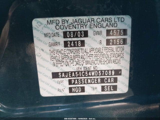 2004 JAGUAR X-TYPE 3.0 9