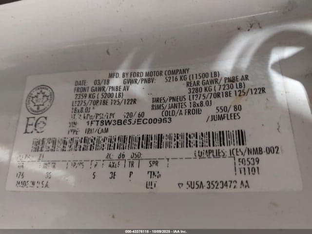 2018 FORD F-350 XLT 8