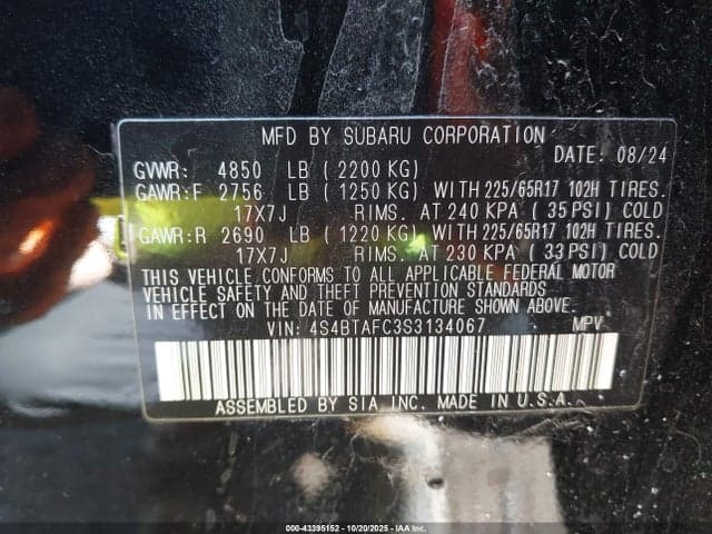 2025 SUBARU OUTBACK PREMIUM 9