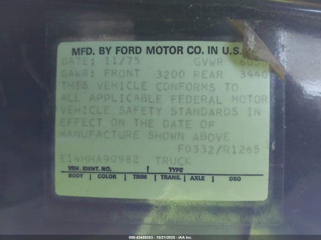 1976 FORD VAN 10