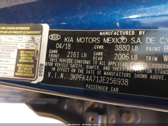 2018 KIA FORTE LX 9