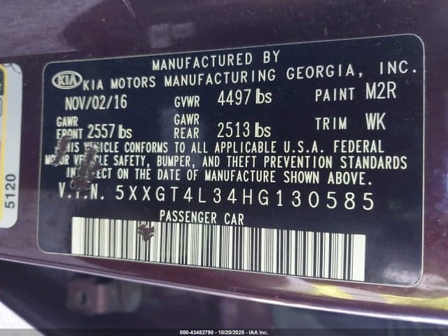 2017 KIA OPTIMA LX 9
