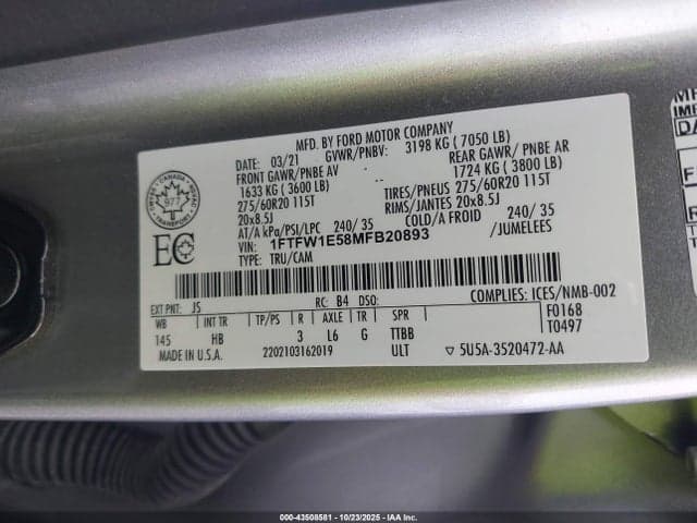 2021 FORD F-150 LARIAT 9