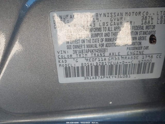 2019 NISSAN SENTRA SV 9