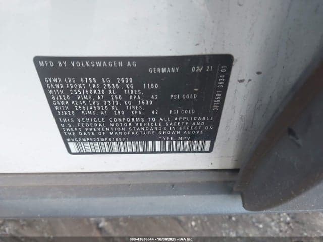 2021 VOLKSWAGEN ID.4 1ST EDITION 9