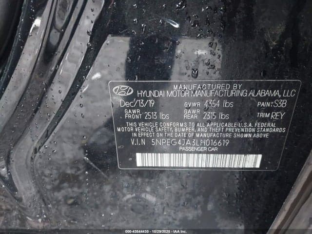 2020 HYUNDAI SONATA SE 9