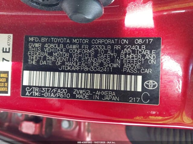 2017 TOYOTA PRIUS PRIME PLUS 9