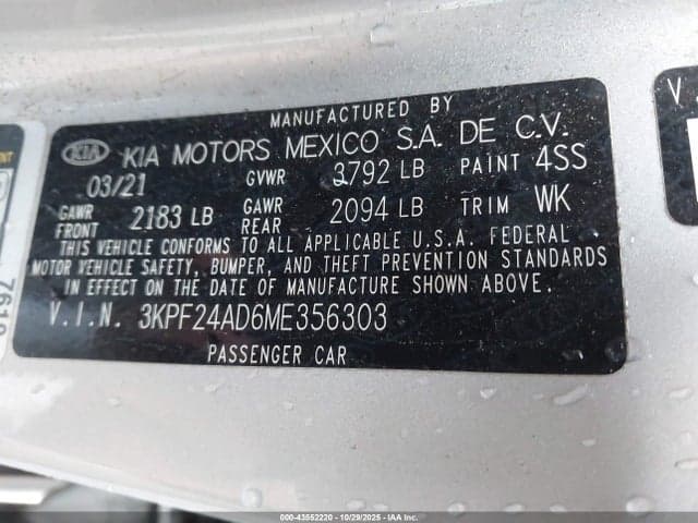 2021 KIA FORTE LXS 9