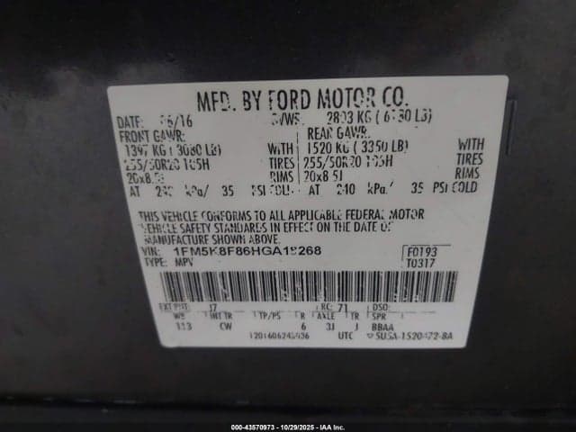 2017 FORD EXPLORER LIMITED 9