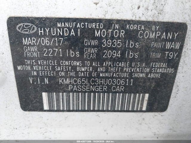 2017 HYUNDAI IONIQ HYBRID BLUE 9