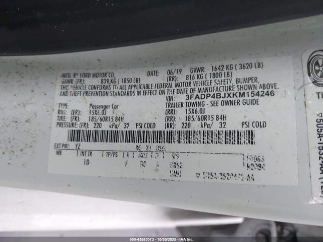 2019 FORD FIESTA SE 9