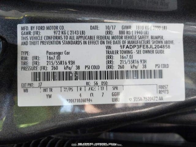 2018 FORD FOCUS SE 9